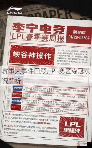 赛事大事件回顾,LPL赛区夺冠状况解析